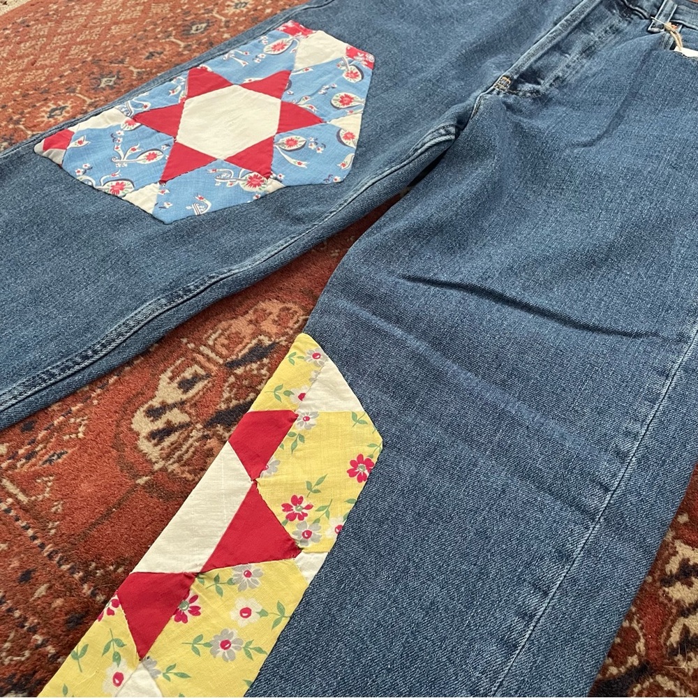 Vintage Quilt Patchwork Jeans